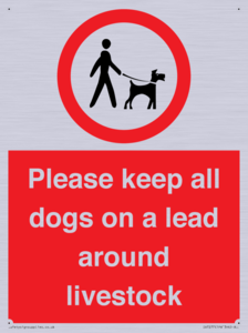 Please keep all dogs on a lead around livestock